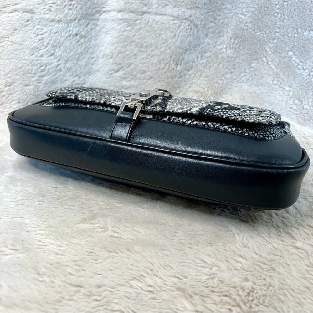 Gucci Jackie Python Print Canvas Hobo Shoulder Bag - image 6